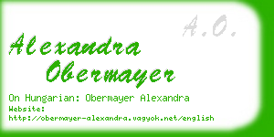 alexandra obermayer business card